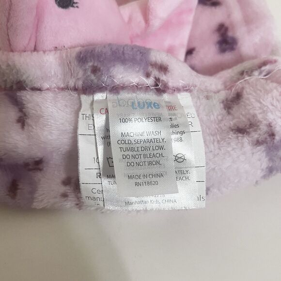 Manhattan Kids Babe Luxe Pink Elephant with Crown Security Blanket Lovey Flowers - Picture 7 of 8